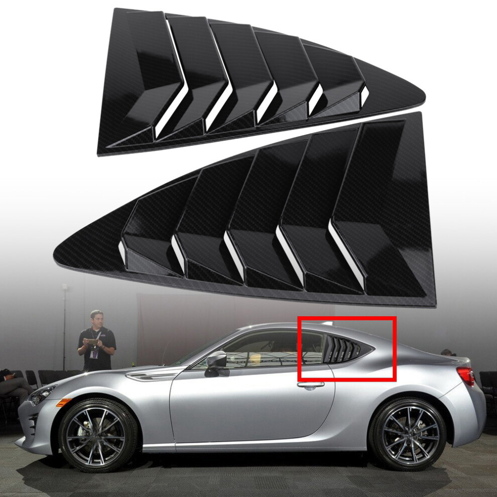 Pair Of Carbon Fiber Side Window Louver Covers For Toyota 86 Subaru Brz 13-18 9491382783680