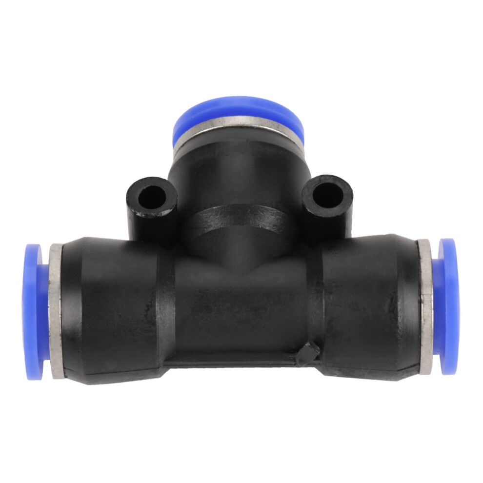 10Pcs 12Mm Air Tee Union Connector Pneumatic 3-Way Quick Fittings 7621382783928