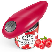 One Touch Electric Can Opener for Seniors, Battery Operated Smooth Edge Cutting with Magnetic Lid Catch