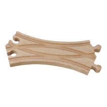 Wooden Train Track Switch Connector for Toy Railway Sets, Durable Universal Adapter 17.8x7.3cm