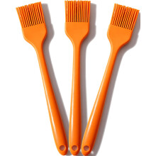 Silicone Basting Brush Heat Resistant 660F Food Grade Pastry Brush for Baking BBQ Orange