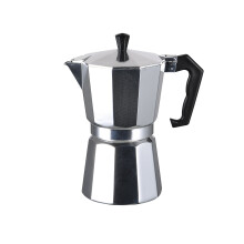 Moka Pot Stovetop Espresso Maker 6 Cup Polished Aluminum with CoolTouch Handle Dishwasher Safe