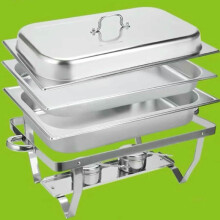 Buffet Chafing Dish Stainless Steel Food Warmer with Heating Plate, Large Capacity Serving
