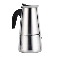 Stainless Steel Espresso Maker 200ml Moka Pot for Induction and Gas Stove with HeatResistant Handle