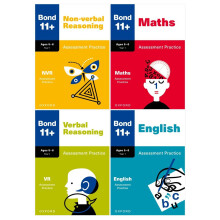 Bond 11+ Maths English Verbal Non-Verbal Reasoning Assessment Practice 5-6 years 4 Books Set (Bond Assessment Papers)
