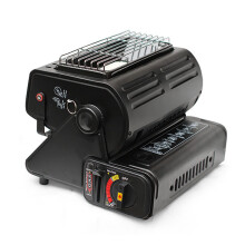 Outdoor Camping Gas Heater Dual Fuel Propane Butane 2 in 1 Heating Cooking with Foldable Handle