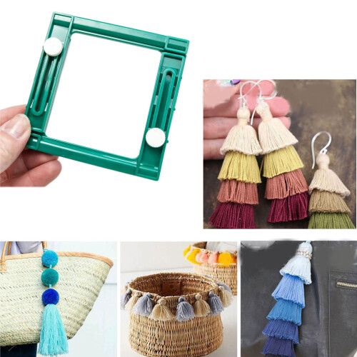 Square Plastic Tassel Maker Ajustable Tassel Tool Hand-knitting DIY Tool Handmade Tassel Tool 1