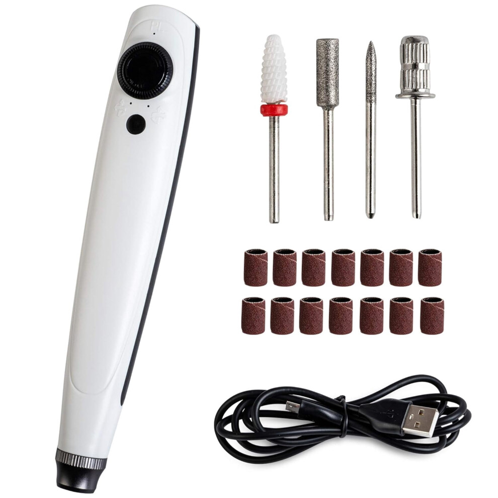 Rechargeable 13000RPM Cordless Electric Nail Drill, Portable E File Machine for Natural & Gel Nails, Cuticle Care, Variable Speed, compatible with