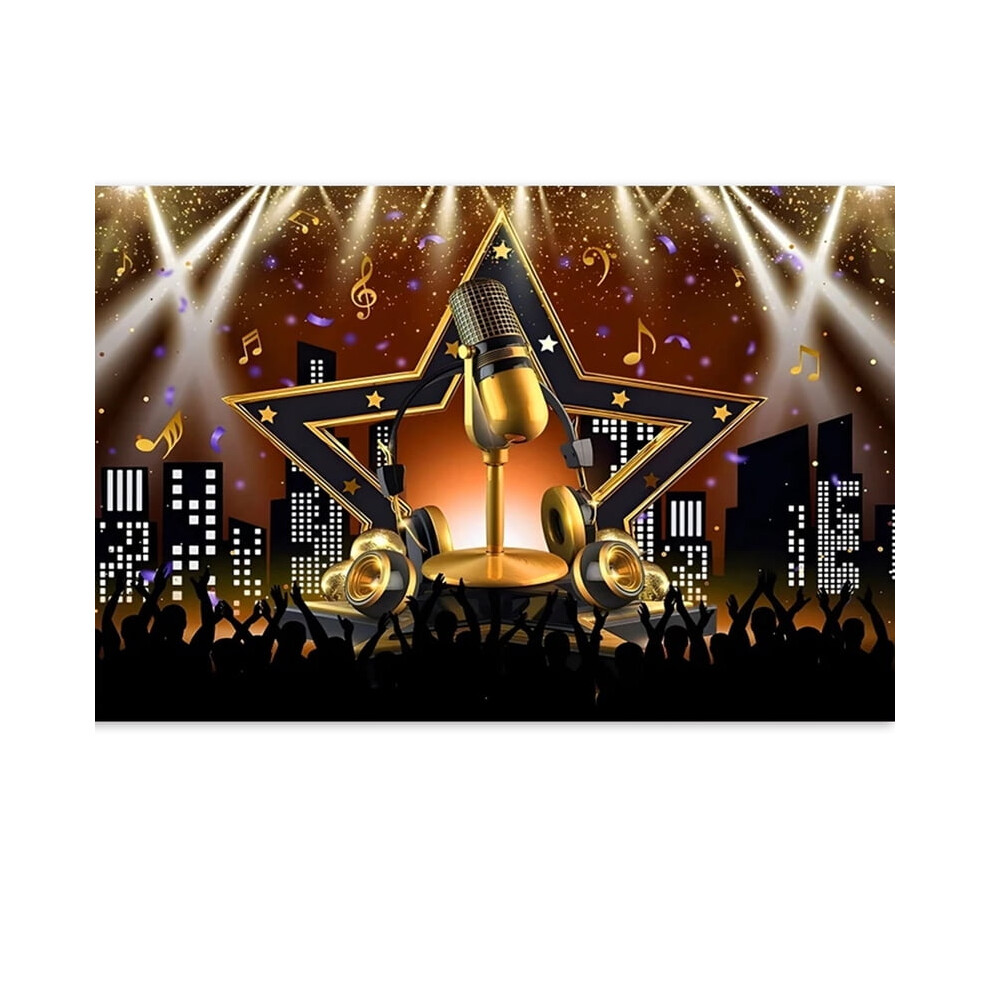 Custom Music Background Music Party Banner Birthday Party Background Decoration Photo Shoot Props 9389440276833