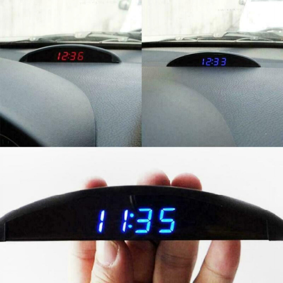 12V Digital Led Alarm Auto Electronic Car Clock Voltmeter Thermometer 3 In 1 9389440689657