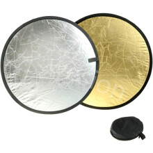 2 in 1 Lighting Reflectors Round Folding Portable 12" 30cm for Photography Reflector Portrait Still Life Fill Light