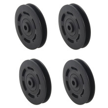 4pcs 95mm Black Bearing Pulley Wheel Cable Gym Equipment Part Wearproof