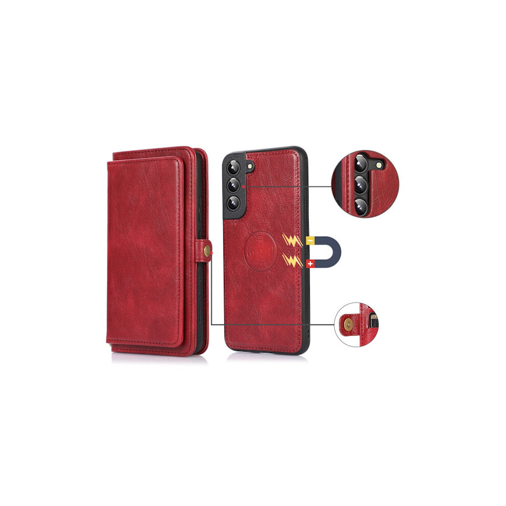 Smooth Wallet Case - Compatible With Samsung Galaxy S22 Red 9389440691087