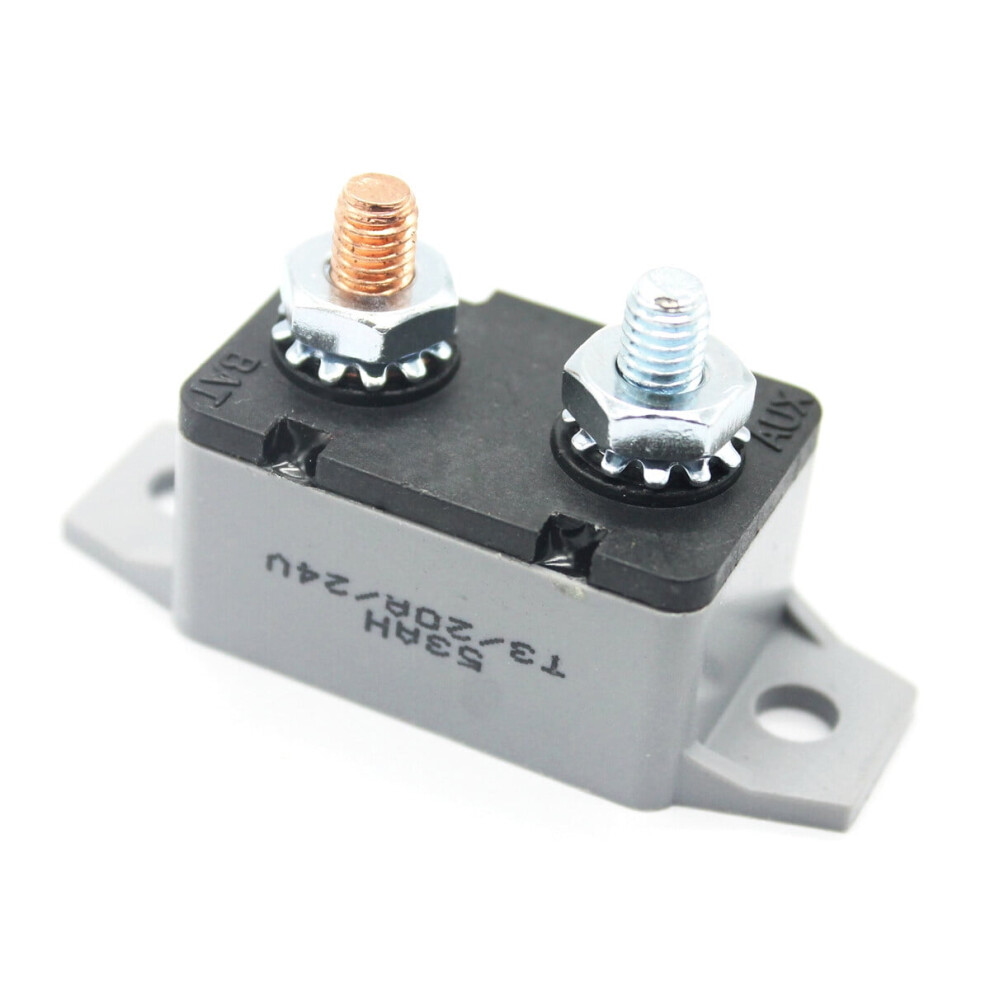 Manual Reset Circuit Breaker 20A 24V Break For Battery Charges Audio Automative Trucks Buses Marine Trolling Motors Ï¼F3088-20Aï¼ 9389440691889