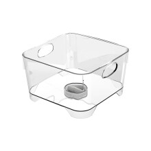 Zeceouar Wash Basin with Handle & Draining Plug, Compatible with Kitchen Sink, Fruit & Vegetable Washing Basket, Plastic Dish Tub