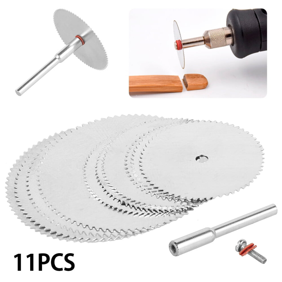 Ghojet 11 Pieces Mini Hss Circular Saw Blade Rotary Tool For Metal Cutter Dremel Electric Tool Wood Cutting Discs 9389440691551