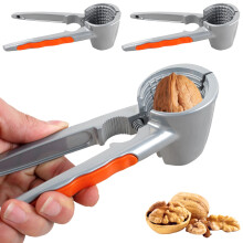Ikoopy 3Pcs Funnel Shape Nut Cracker with Non-Slip Handle, Zinc Alloy Reusable Shell Cracker Compatible with Pecan, Chestnut, Portable & Efficient