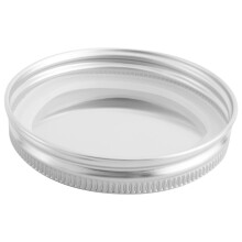8 Pcs Stainless Steel Jar Lids 86Mm Sealed Leak Proof Cover With Silicone Seals Resistant Storage So