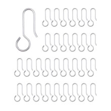 120 Pcs Metal Curtain Track Hooks S Shaped Small Curtain Hooks Steel Drape Wire Hooks for Ceiling Cu
