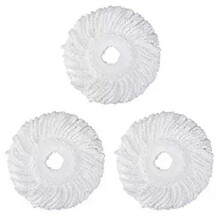 3 náhradné náplne do mopu s mikrovláknom pre 360 Spin Magic Mop-Microfiber Náhradná hlavica mopu s okrúhlym otočením