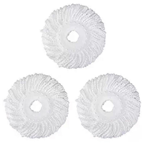 3 Replacement Mop Micro-Head Refill for 360 Spin Magic Mop-Microfiber Replacement Mop Head-Round Sh