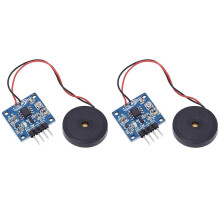 2 Stück piezoelektrische Vibrations-Klopfsensormodule, Vibrationsschaltermodule, Mini-Vibrationsmotoren (Mindestgröße)