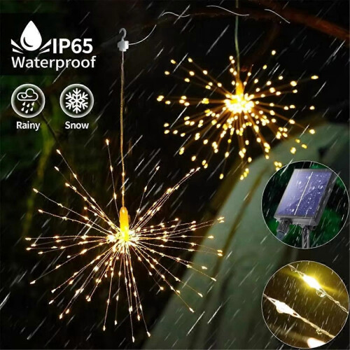 5x96 LEDS Hanging Solar Firework Light 8 Modes Remote Control Solar Firework Lamp Christmas Decor Fa 1