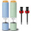 2PCS Electric Salt and Pepper Grinder Automatic Operation with Adjustable Coarseness Battery Powered 1