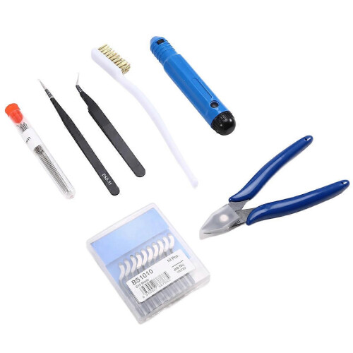 3D Printer Nozzle Cleaning Kit with Pliers, Cleaning Brush, and Deburring Tools for Efficient Unclog