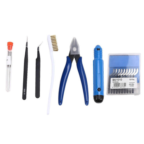 3D Printer Nozzle Cleaning Kit with Pliers, Cleaning Brush, and Deburring Tools for Efficient Unclog 2