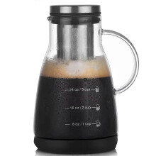 Cafetière et théière à infusion à froid double usage 960 ml, cafetière à filtre en verre pour expresso glacé, cafetière en verre pour H