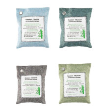 4 bolsas de carbón de bambú absorbentes de olores para coche y hogar, eliminan el formaldehído, carbón activado, saborizantes.
