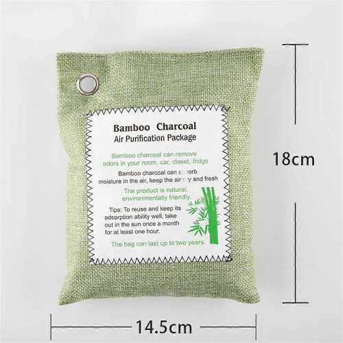 4 Sacos de Carvão de Bambu para Absorver Odores em Casa e Carros - Remove Formaldeído e Aromas 2
