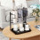 2-Tier Black Cup Holder for Cup Storage and Draining Kitchen Supplies Rack 3