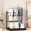 2-Tier Black Cup Holder for Cup Storage and Draining Kitchen Supplies Rack 2