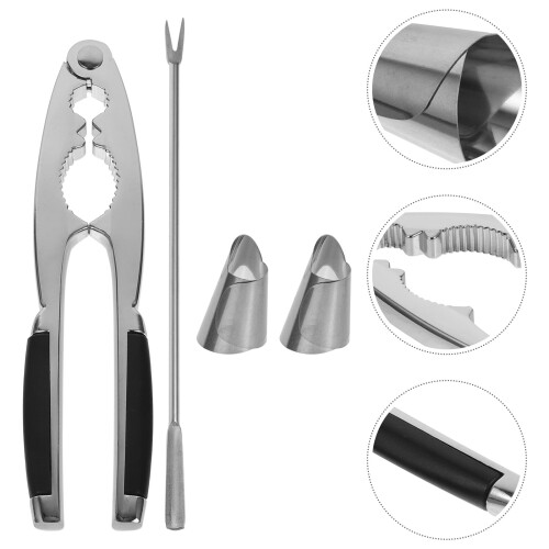 Nutcracker Tool 1 Set of Multifunctional Nutcracker Stainless Steel Nutcracker Nut Opener Tool Dried Fruit Pick 2