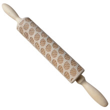 Kiplyki Wholesale Wooden Easter Bunny Carrot Rolling Pin Printed Cookie Dough Stick
