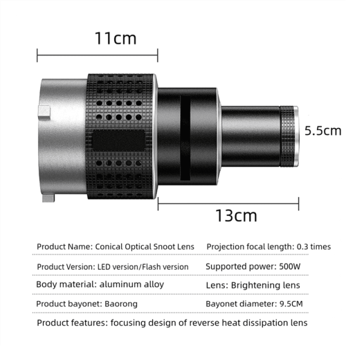 Photograph Flash Snoot Conical Lens 1