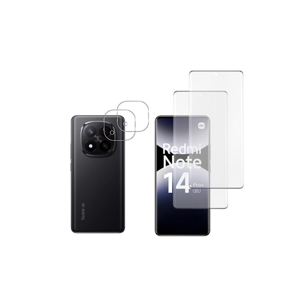 Tempered Glass For Compatible With Xiaomi Redmi Note 14 Pro Plus 5G And Camera Protection [Pack 2] Film Glass Protection Phonillico Transparent 9389440389557