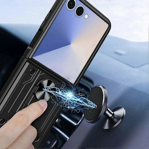 Case with Stand for compatible with Samsung Galaxy Z Flip7 5G PC Back Multicolor Titanium Grey 2