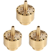3X Fountain Nozzle Heads,Brass Column Multi Direction Jet Pond Fountain Water Sprinkler Garden(3/4 Inch)