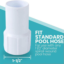 FOR 2pcs Replacement Telescopic Pool Sucker Hose Convertor 38MM Universal 1-1/2"Thread Cleaning Hose Connector