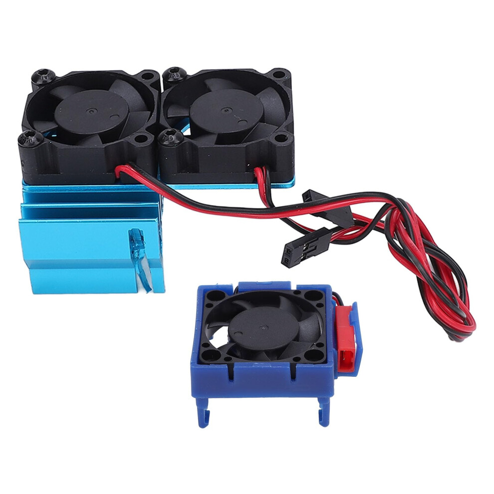 Rc Cooling Fan Set For Traxxas 4X4 Slash Rustler Stampede Hoss Velineon Vxl 3S 5V Dual Fans Blue 9070919132087