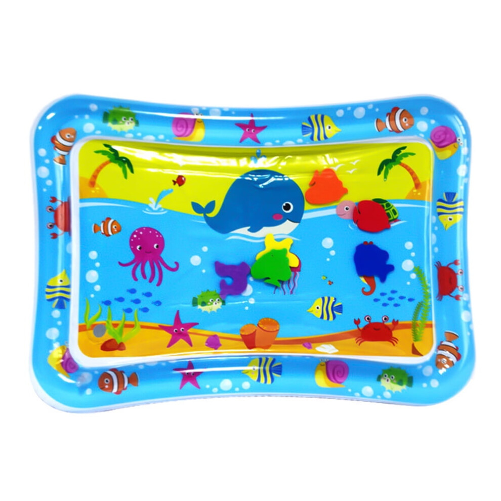 Gecheer Tummy Time Mat for Boys Girls PVC Inflatable Play Mat for Infants Toddlers Fun Play Activity Center