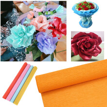 WinysinFolding Crinkled Crepe Paper DIY Flower Wrapping Kids Supply