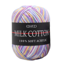 Jygee 50g/Ball Colorful 3 ply Yarn Handmade DIY Scarf Crochet Yarn Pillow Blanket Knitting Crochet Soft Milk Cotton Yarn 22#