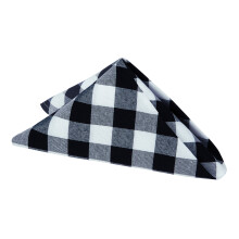 Achim Buffalo Check Polyester/Cotton Dinner Table Napkins - Black/White - Set of Four