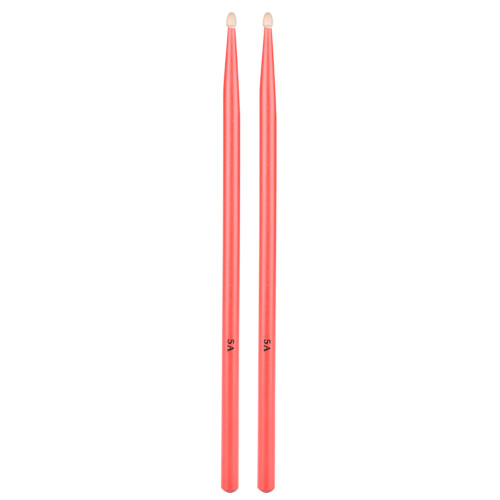 Red 5A Maple Wood Drumsticks Pair - Essential for Any Drummer 1