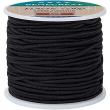 2.5mm Black Elastic Cord 38 Yard Stretch Thread Beading Cord Fabric Cord Rope for DIY Crafts Bracelet Necklace [DB]