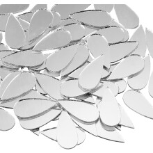 150pcs Drop Shape Mirror Mosaic Tiles, Small Tear Drop Glass Mirror for DIY Art, Wall, Door, Home Decor, Mini Craft Mirrors